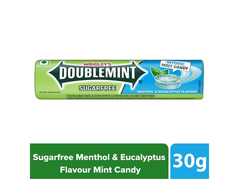 Doublemint Sugarfree Intense Mint Candy - Menthol & Eucalyptus Flavour, 30 g