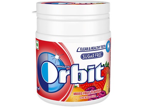 Orbit Mixed Fruit Flavour Chewing Gum, 59.4 g