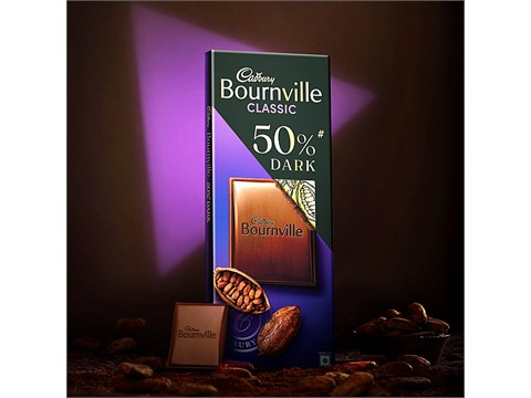 Cadbury Bournville Rich Cocoa 50% Dark Chocolate Bar, 75 g