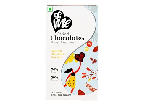 &Me Period Dark Chocolate - Roasted Almonds & Sea Salt, 70% Cocoa, 45 g