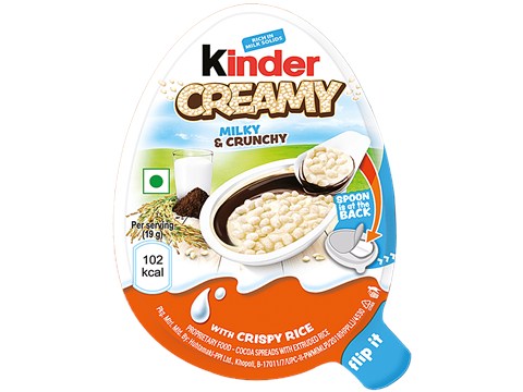 Kinder Creamy, Milky & Crunchy - With Crispy Rice, 19 g