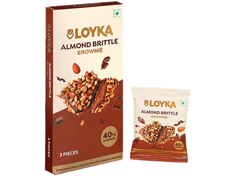 Loyka Almond Brittle Brownie, 43.5 g