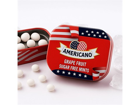 Americano Grape Fruit Sugar Free Mints, 14 g