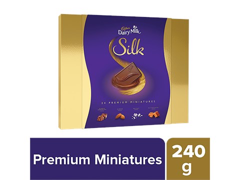 Cadbury Dairy Milk Silk Premium Miniatures Chocolate Gift Box, 240 g