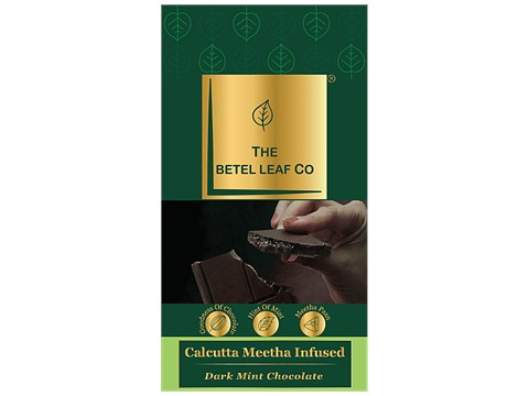 The Betel Leaf Co. Calcutta Meetha Infused Dark Mint Chocolate, 100 g