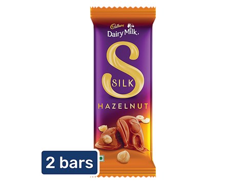 Cadbury Dairy Milk Silk Hazelnut Chocolate Bar, 2x134 g