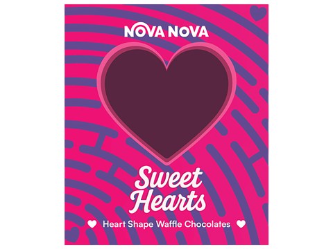 Nova Nova  Valentine Sweet Hearts Heart-Shaped Waffle Chocolates, 63 g