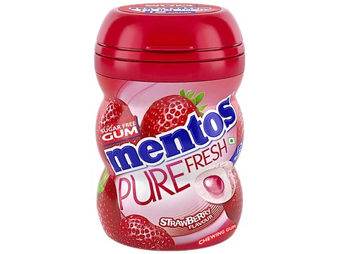 Mentos Pure Fresh Strawberry Chewing Gum, 54.6 g