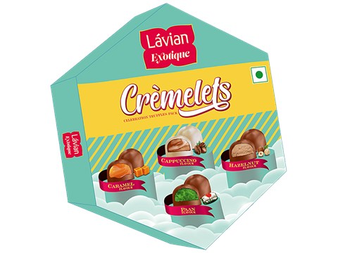 Lavian Exotique Cremelets - Celebration Truffles, Assorted Flavours, Sweet & Rich Flavour, 115 g
