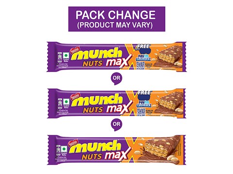 Nestle Munch Max Nuts Double Choco Coated Wafer Bar, 37.5 g