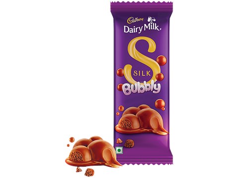 Cadbury Dairy Milk Silk Bubbly Chocolate Bar, 112 g