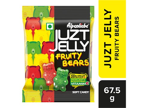 Alpenliebe Juzt Jelly Soft Candy - Fruity Bears, 67.5 g
