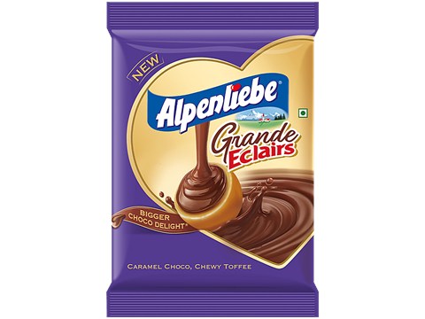 Alpenliebe Grande Eclairs Caramel Choco Chewy Toffee, 360 g