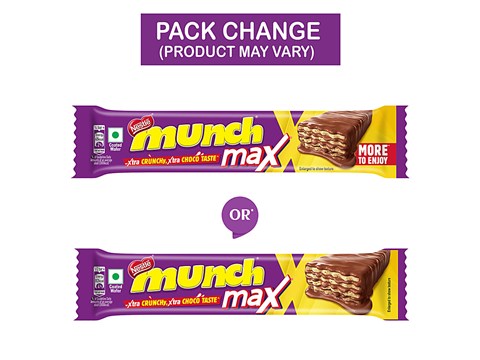 Nestle Munch Max Chocolate Coated Crunchy Wafer Bar, Value Pack, 115.5 g