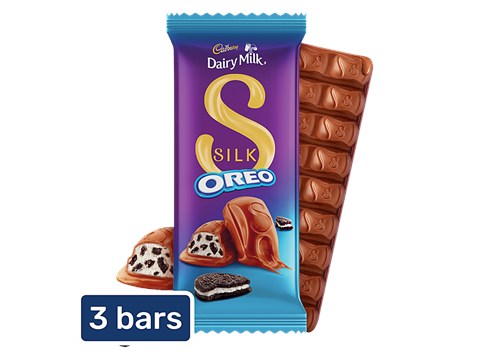 Cadbury Dairy Milk Silk Oreo Chocolate Bar, 3x124 g