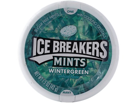 Ice Breakers Imported Wintergreen Sugar Free Mints With Cooling Crystals, 42 g