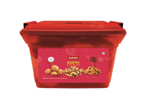 Aakash Rishtey Gift Pack - Traditional Indian Sweet & Savoury Mix, 1.5 kg