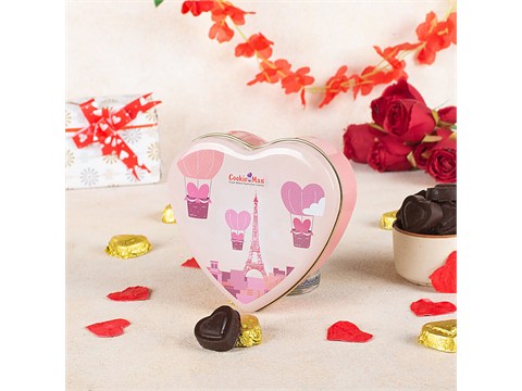 CookieMan Valentine Heart Shaped Chocolates, 100 g