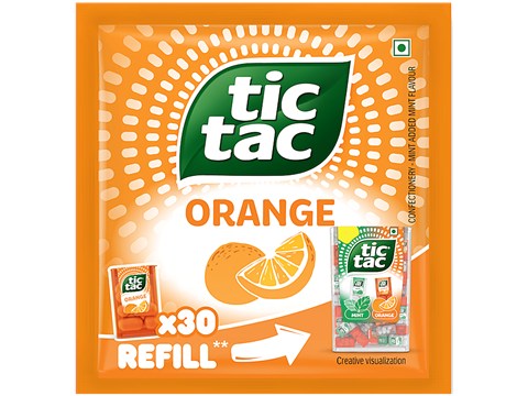 Tic Tac Orange Refill Pack, 102 g