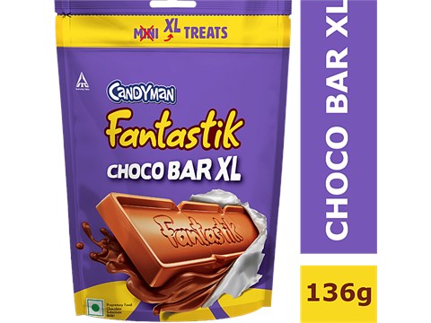 Candyman Fantastik Choco Bar XL Chocolate Home Pack - Rich, Smooth, Creamy, 136 g