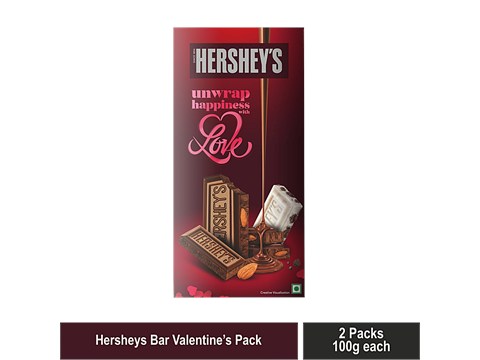 Hershey's Bar Valentine Gift Pack - Cookies 'N' Creme, 200 g