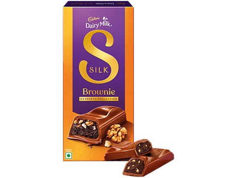 Cadbury Dairy Milk Silk Desserts Walnut Brownie ChocolateBar, 140 g