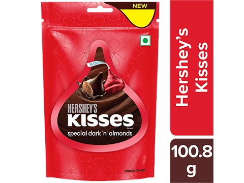 Hershey's Kisses Special Dark 'N' Almonds Chocolate, 100.8 g