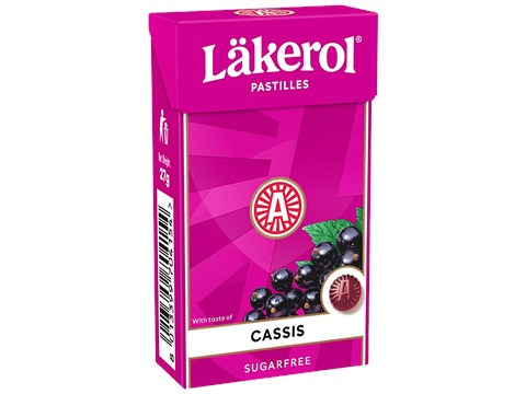 Lakerol Pastilles - Cassis, Sugar Free, 27 g