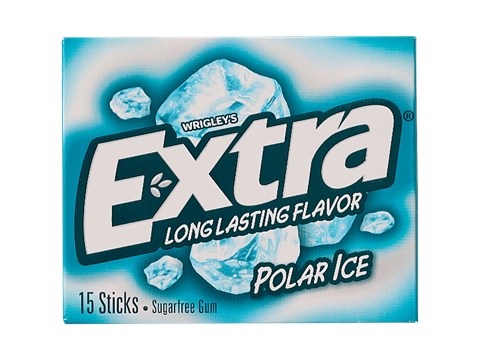 Wrigley's Extra Polar Ice Sugarfree Gum Sticks, 15 pcs