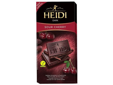 Heidi Sour Cherry Dark Chocolate Bar, 80 g