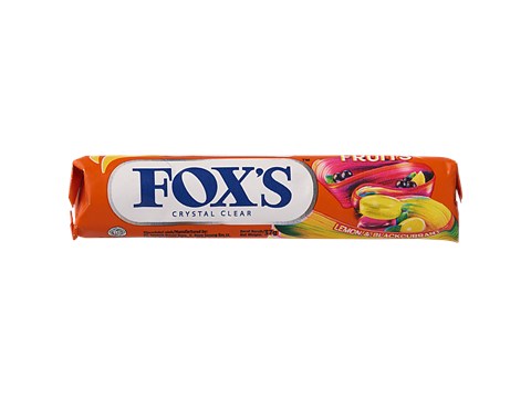Fox's Crystal Clear Fruits Candy - Lemon & Blackcurrant Cherry, 37 g