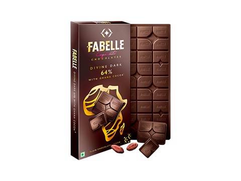 Fabelle Exquisite Chocolates - Divine Dark 64% With Colombia Cocoa, 100 g