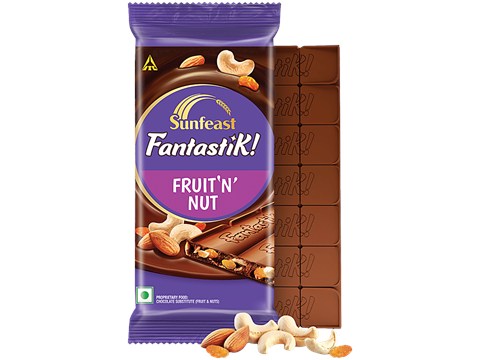 Sunfeast Fantastik! Fruit N Nut Chocolate Bar, 34 g