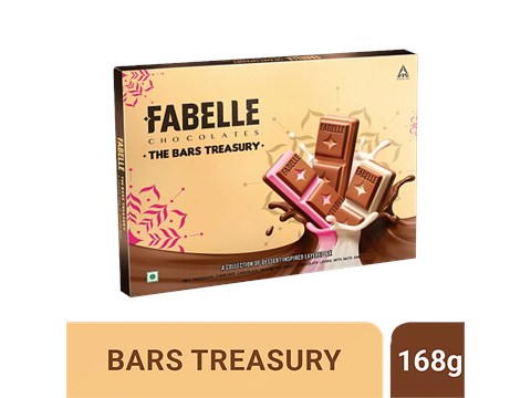 Fabelle Chocolates - The Bars Treasury, Assorted, Gift Pack, 168 g