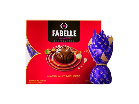 Fabelle Hazelnut Mousse Exquisite Chocolate Pralines, 34.5 g