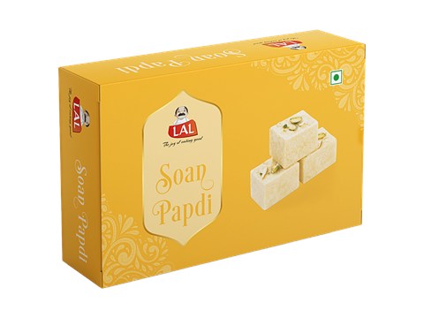 Lal Premium Soan Papdi - Flaky, Soft, Sweet, 200 g