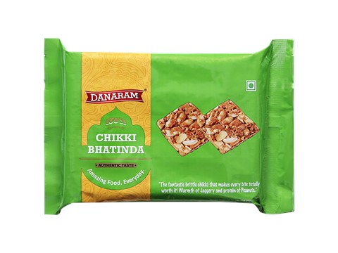 Danaram Chikki Bhatinda - Peanut & Jaggery Based, Healthy Sweet Snack, After Meal Dessert, 400 g