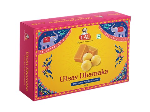 Lal Utsav Dhamaka Shahi Mysore Pak & Besan Laddoo, 400 g
