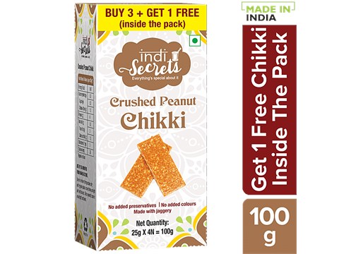 indiSecrets Crushed Peanut Chikki, 100 g