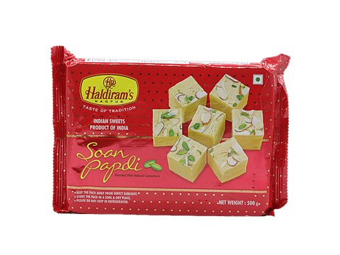 Haldiram's Soan Papdi - Authentic Taste, Crispy & Flaky Texture, Perfect For Gifting, 500 g