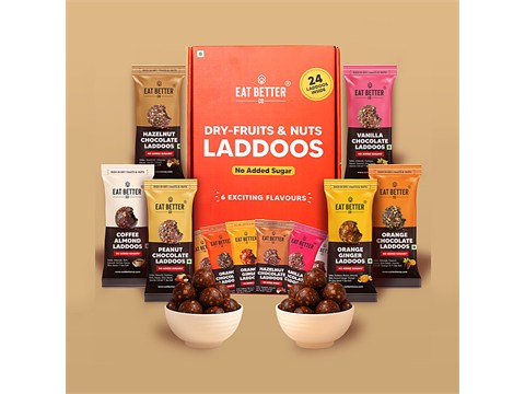 Eat Better Co Dry Fruits & Nuts Laddoos, Assorted Flavours, 240 g