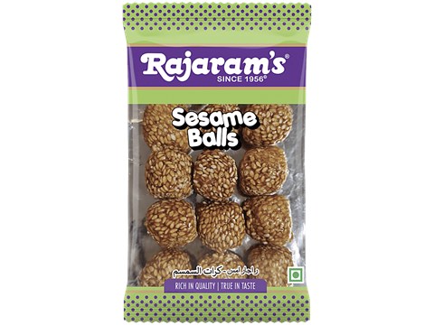 Rajaram's White Sesame Chikki Balls, 100g