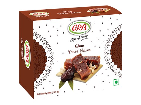 GRB Ghee Dates Halwa - Traditional Delicacy/Sweets, Dessert, For Celebrations, Special Occasions, 200 g