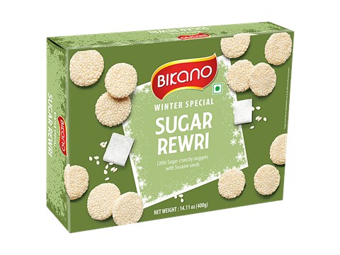 Bikano Winter Special Sugar Rewari - Sesame Seeds Based, Traditional Healthy Sweets, 400 g