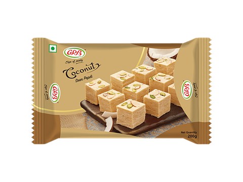 GRB Coconut Soan Papdi, 200 g
