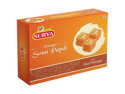 Surya Soan Papdi - Orange, Indian Sweet, 200 g