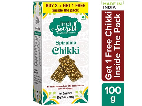 indiSecrets Spirulina Chikki, 100 g