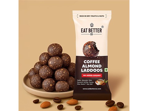 Eat Better Co Coffee Almond Laddoos - No Added Sugar, 40 g