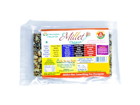 e-millet Chikkis - Finger, Foxtail, Kodo, Jowar, 70 g