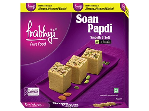 Prabhuji Pure Food Soan Papdi - Elaichi, 400 g
